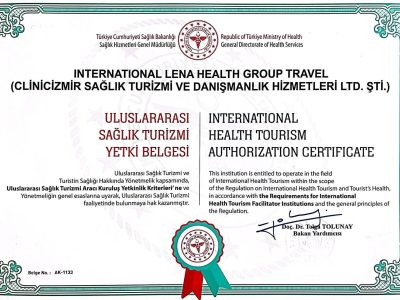 Health Tourism Certificate in Turkey